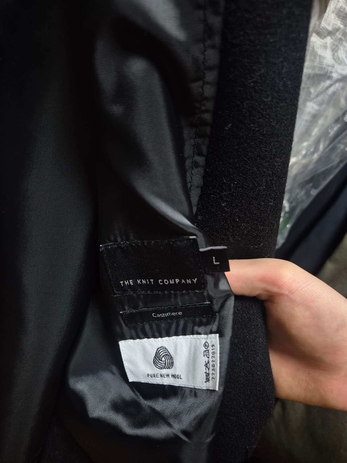 더니트컴퍼니 로브 핸드메이드 코트 블랙(L) 상품이미지2