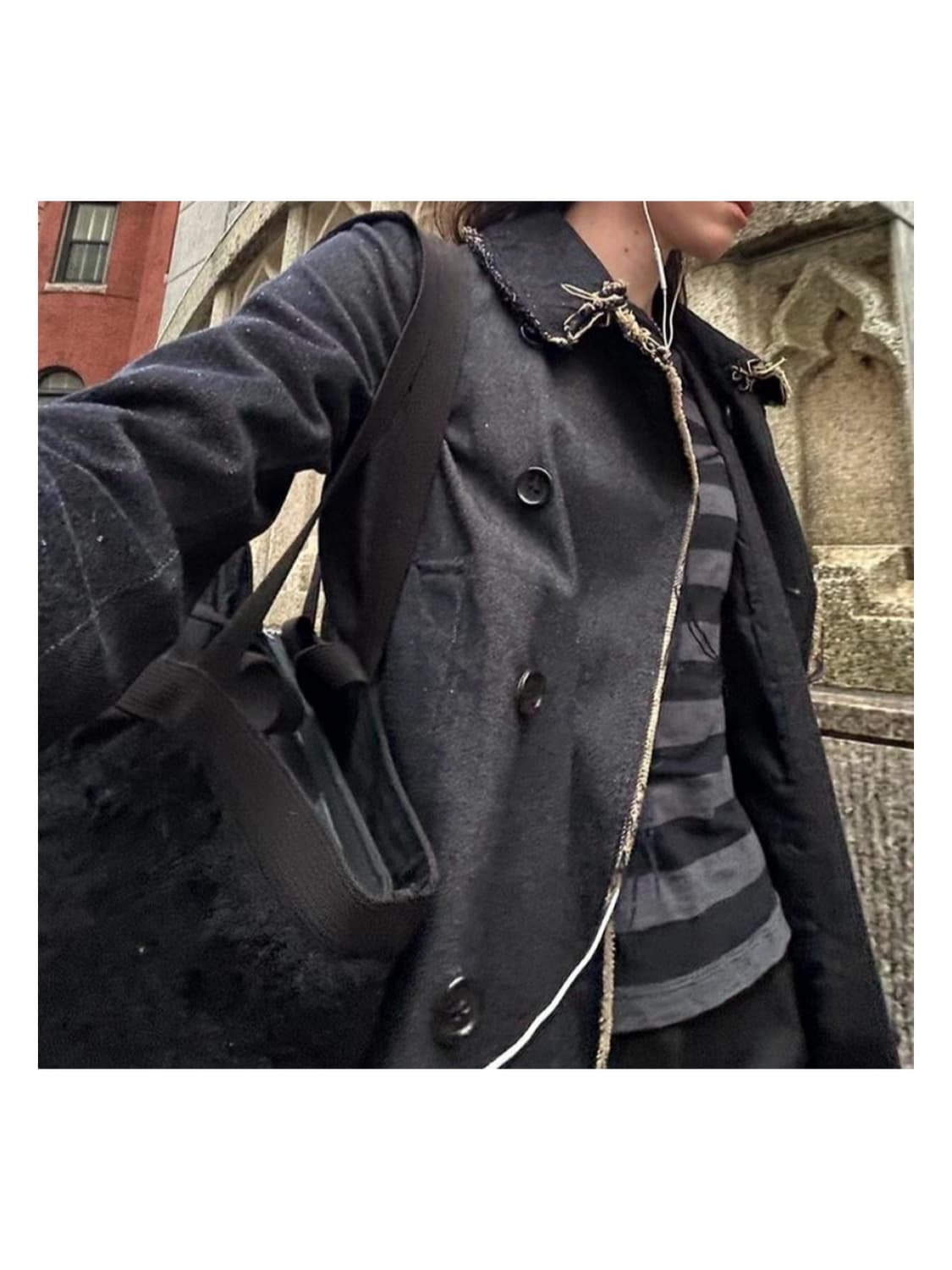 준야와타나베 디스트레스드 그런지 울 아카이브 코트 꼼데가르송 옴므 플러스 상품이미지7