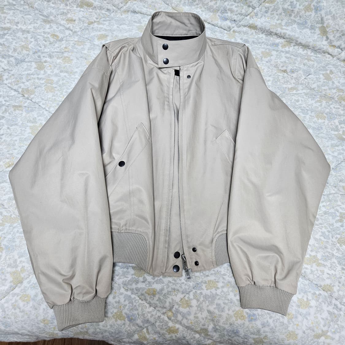 알렌느 레이어드 해링턴 블루종 크림 베이지 2사이즈 상품이미지5