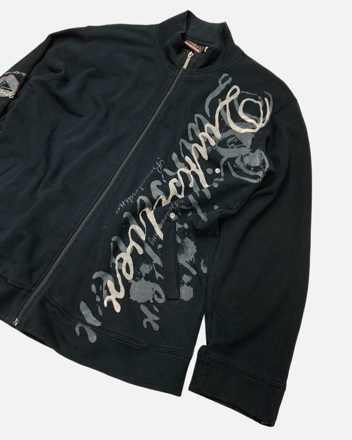grunge lettiering sweat zip-up 상품이미지2