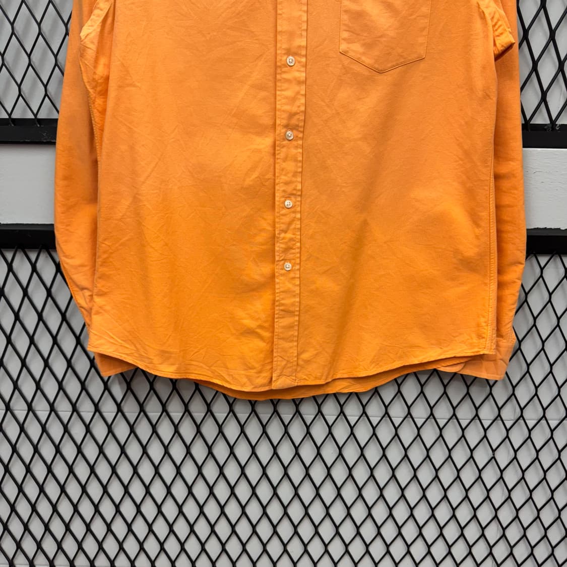 폴로 랄프로렌 솔리드 긴팔 셔츠 그린 포니 포인트 오렌지 상품이미지4