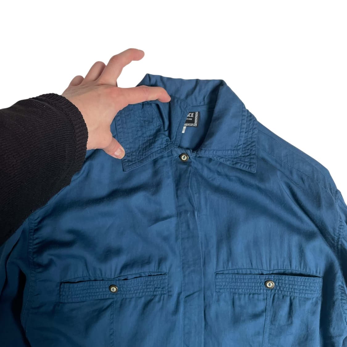 베르사체 진스 쿠트르 더블 칼라 코튼 셔츠 (italy)   상품이미지4