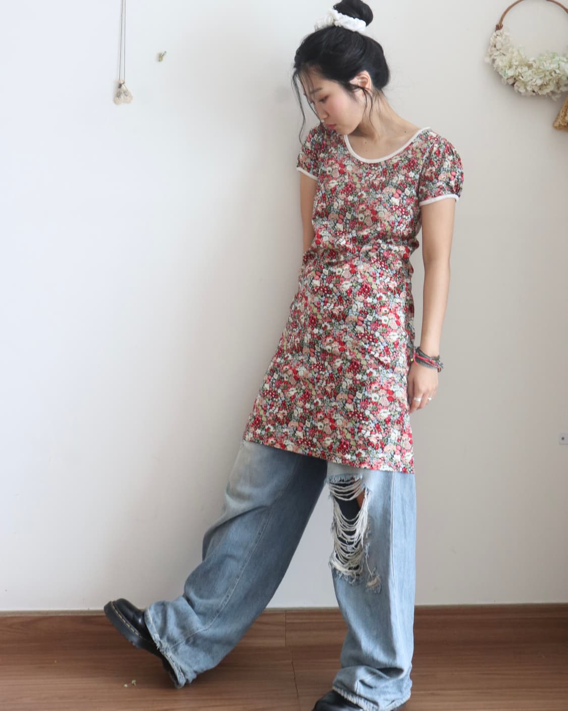 [Beams Boy] Liberty Floral Ribbon Dress 상품이미지7