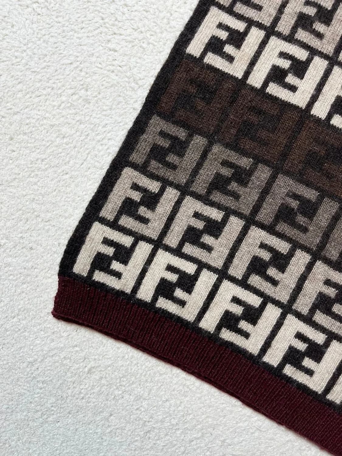 펜디 FENDI Italy 오리지널 울 숄 목도리 A1781 상품이미지4