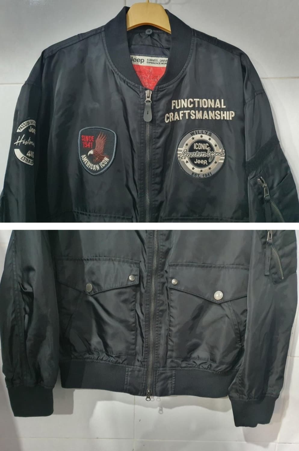 Jeep 블랙 봄버 자켓 상품이미지2