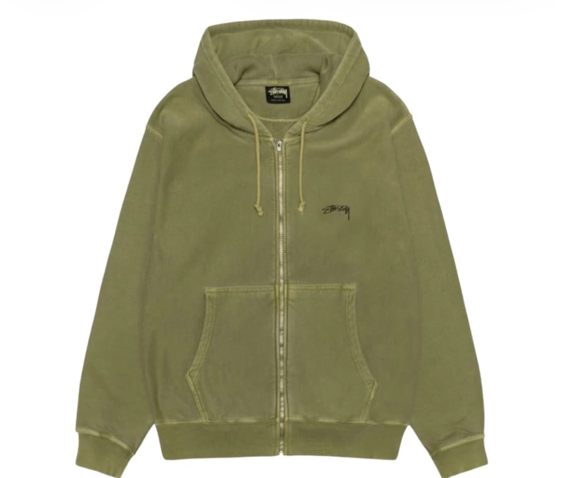 스투시 스무스 스탁 집 후드 올리브 상품이미지1