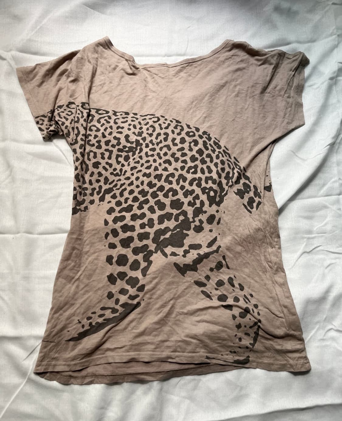 Leopard print slim t-shirt 상품이미지3