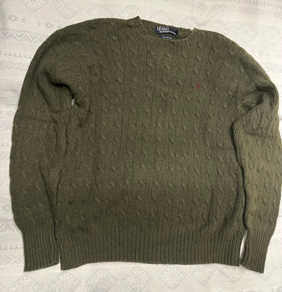 폴로 랄프로렌 케이블 니트 올리브 상품이미지2