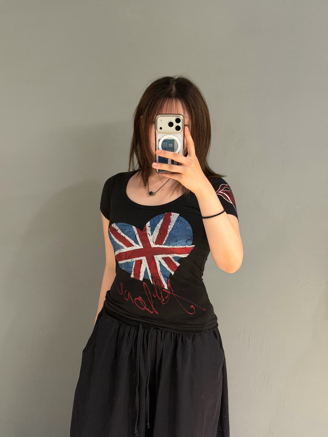 back damage union jack heart top 상품이미지2