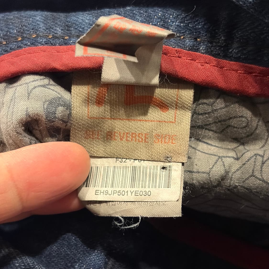 [30] 11s 에비수 포켓 로고 데님 청바지 팬츠 C751 상품이미지9