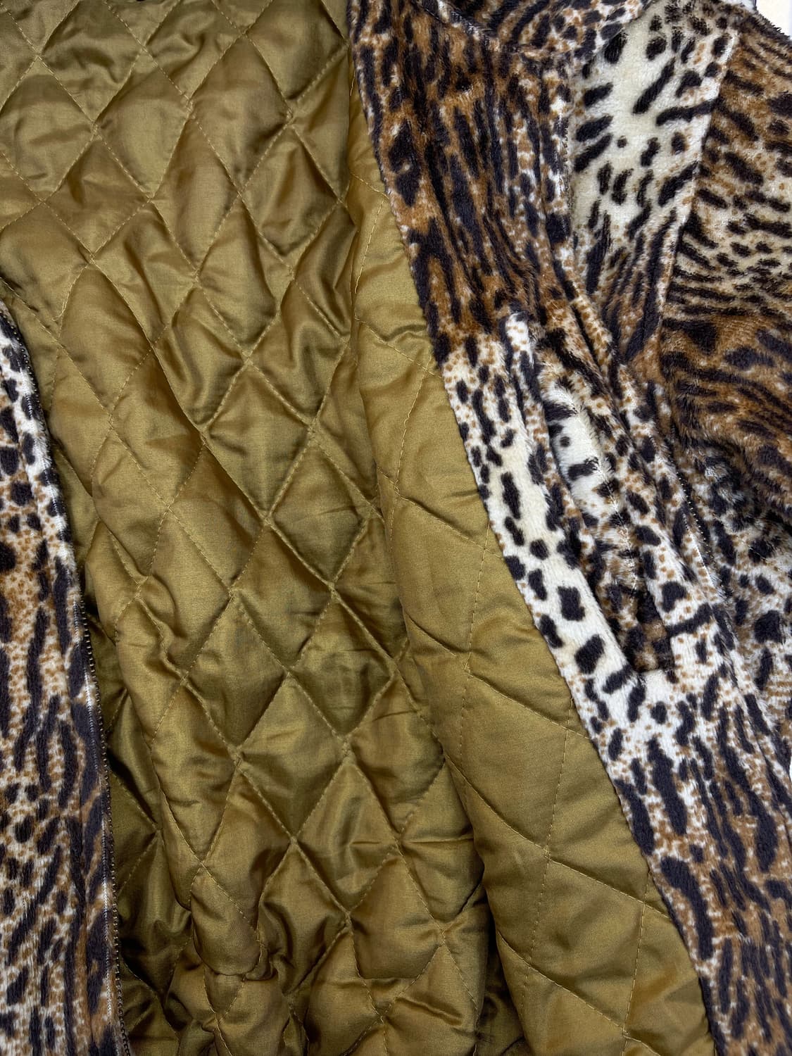 레드 옐로우 블루 90s 레오파드 패턴 블루종 상품이미지6