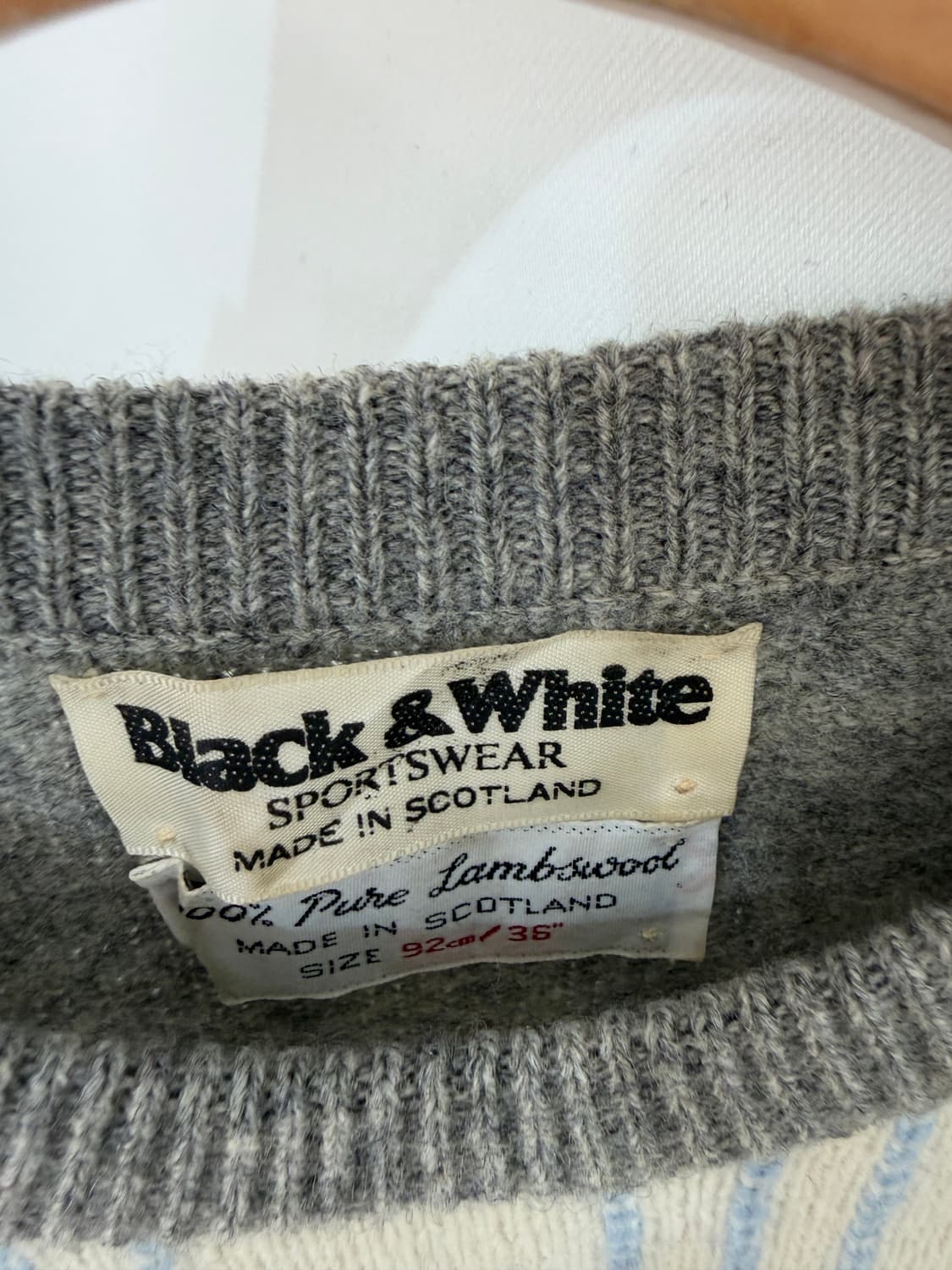 BLACK & WHITE wool knit (madeinSCOTLAND) 상품이미지5