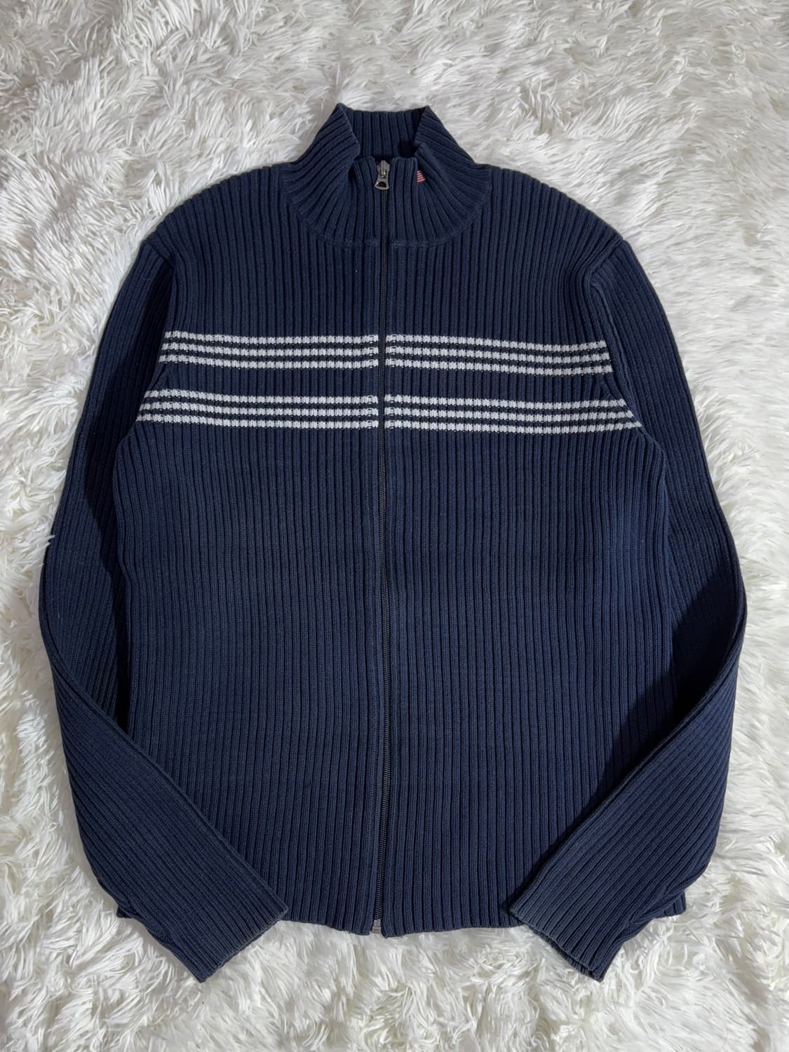 폴로 진스 넥로고 니트집업 상품이미지3