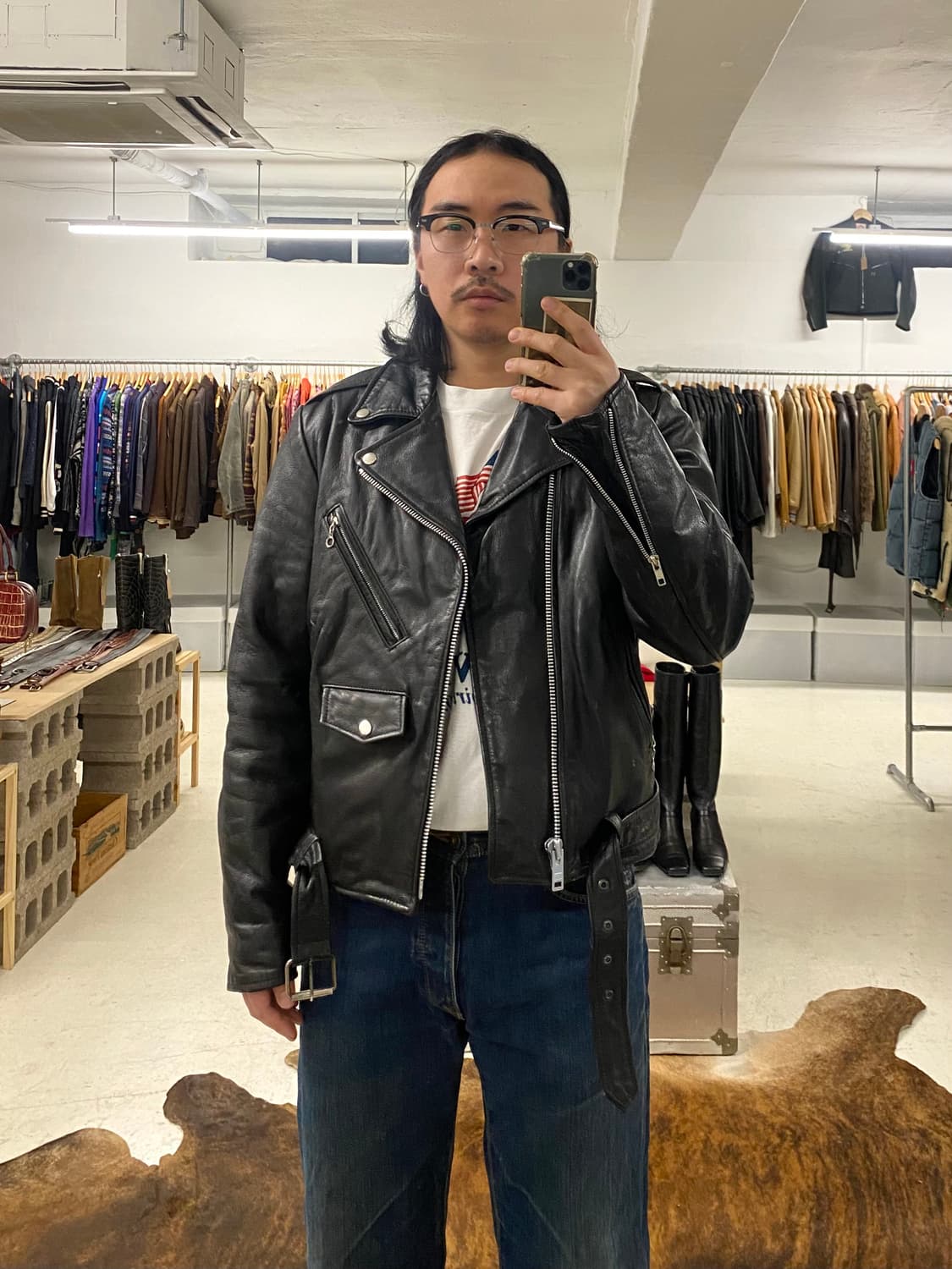 80's BERMAN'S double rider jacket 상품이미지1