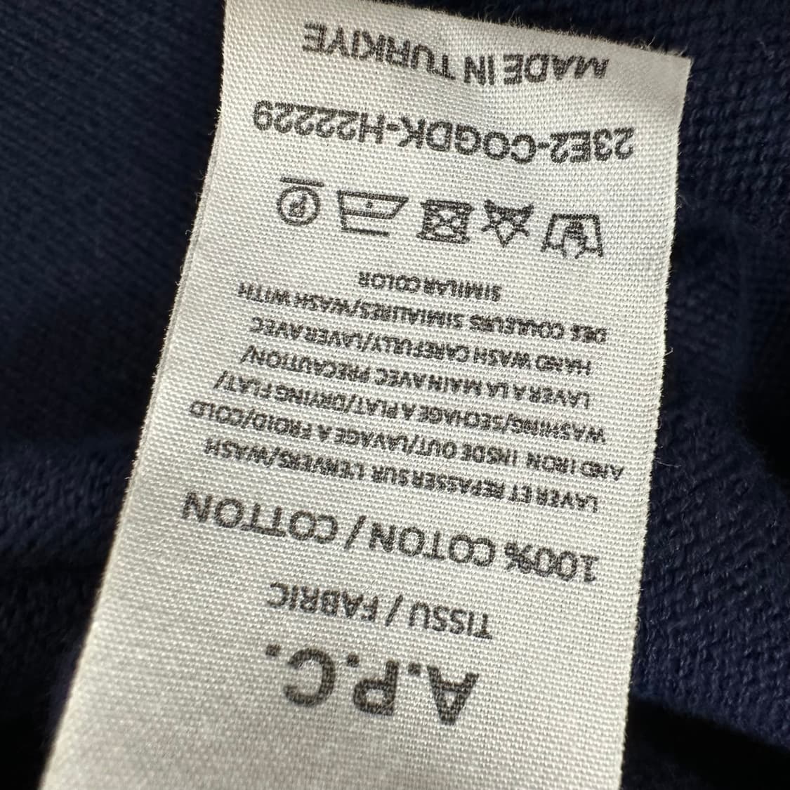 아페쎄 조셉로고 가디건 네이비 상품이미지4