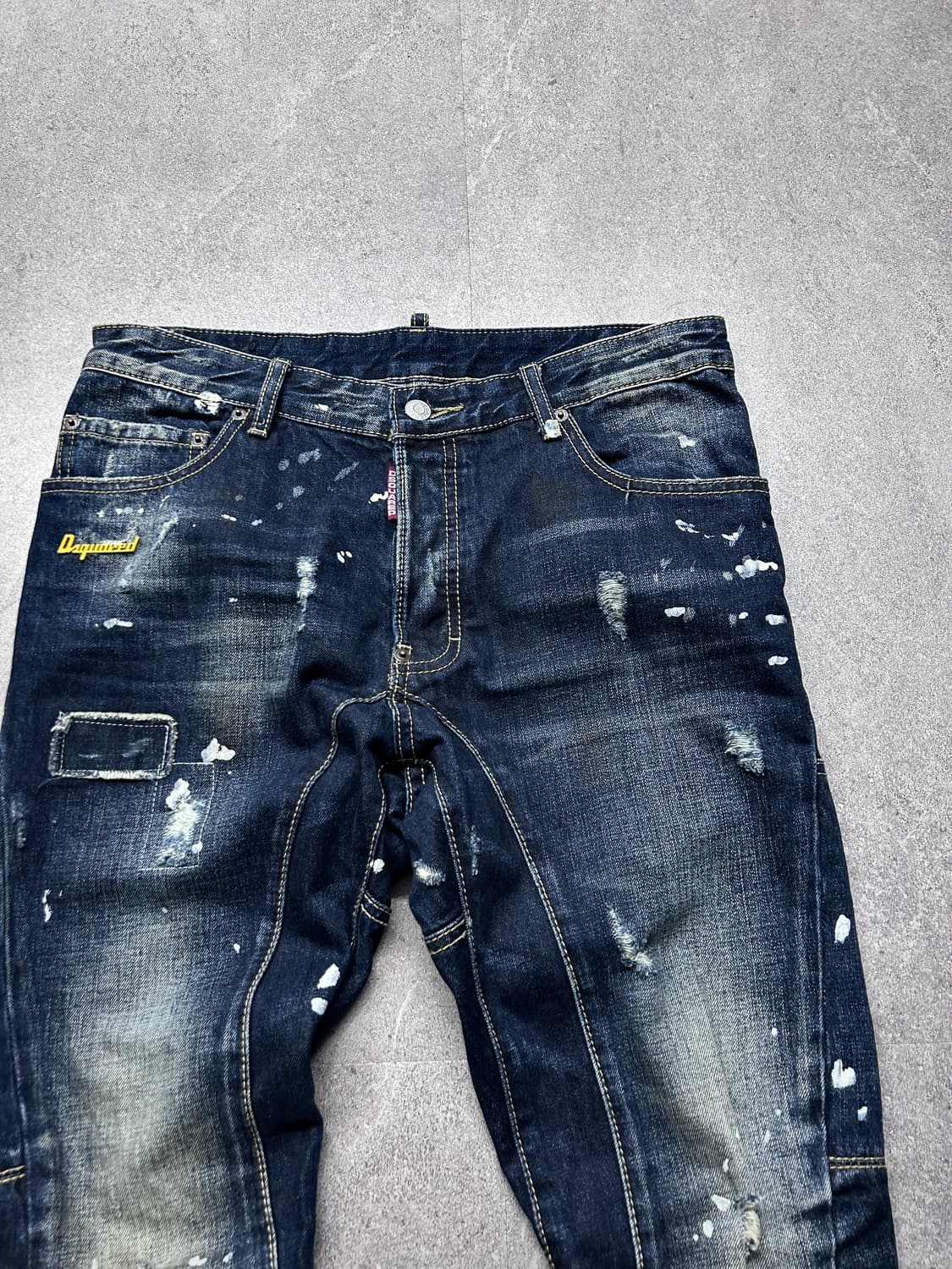 디스퀘어드2 플레어 짚 더티 페인트 데님  상품이미지5