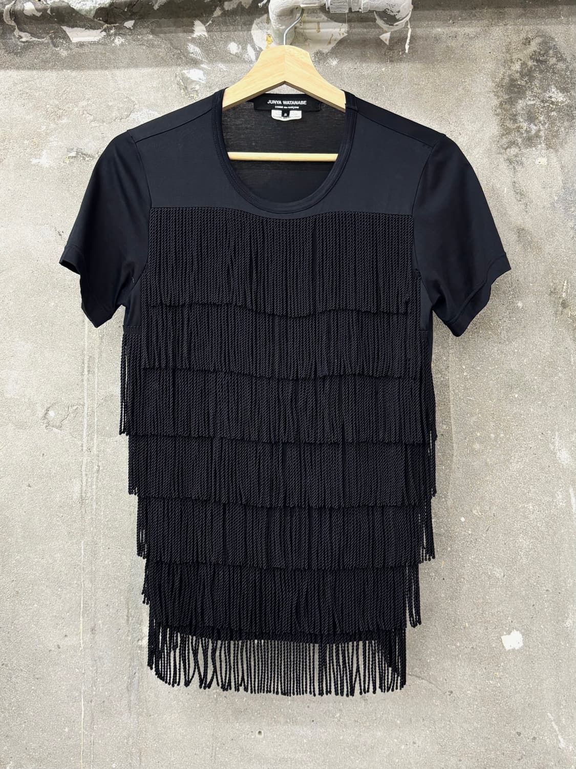 Junya Watanabe 준야와타나베 블랙 테슬 반팔 티셔츠 상품이미지3