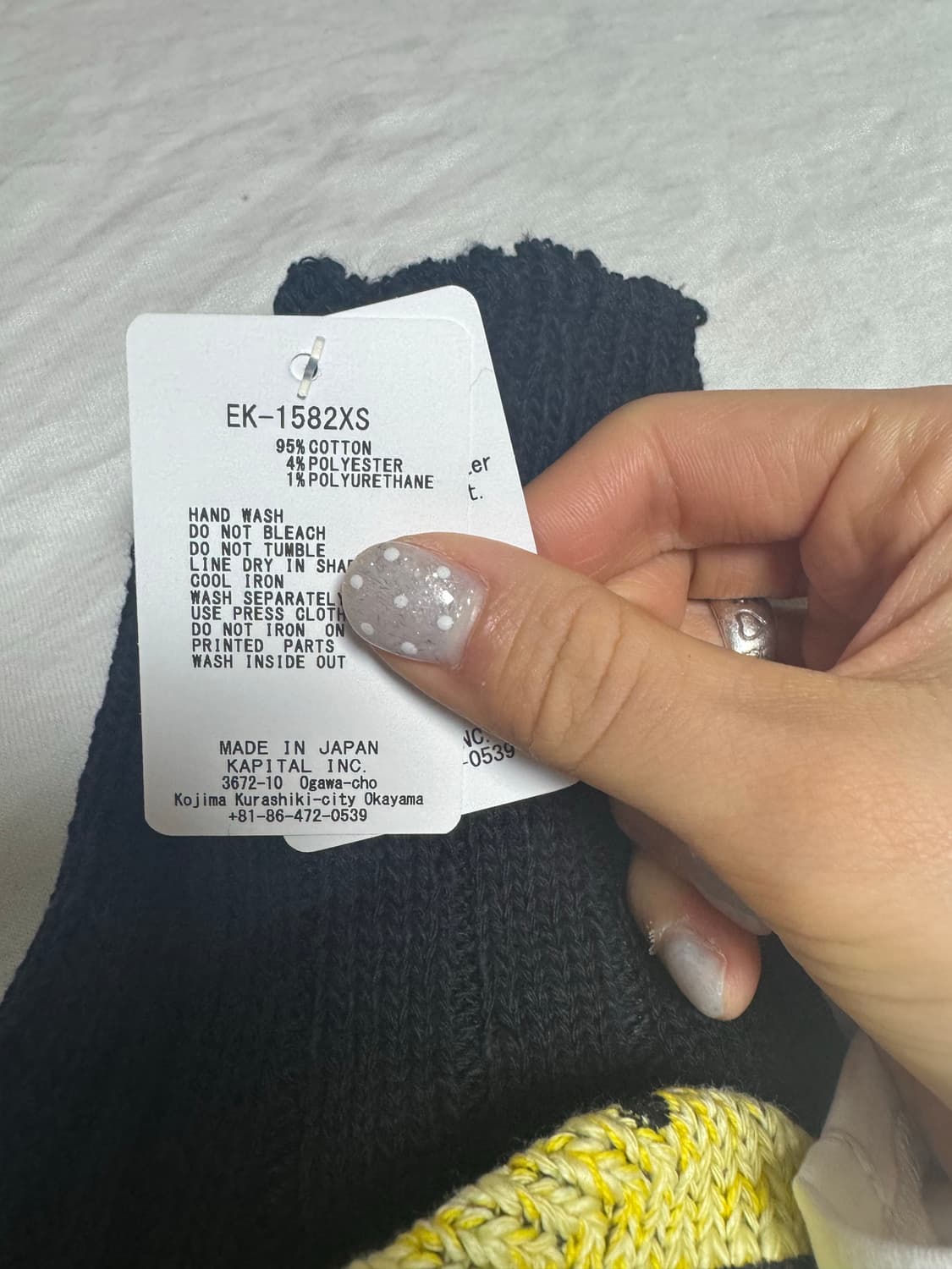 캐피탈 56 피스 MA-1 레인보우 해피 힐 삭스 블랙 EK-1378/E 상품이미지3