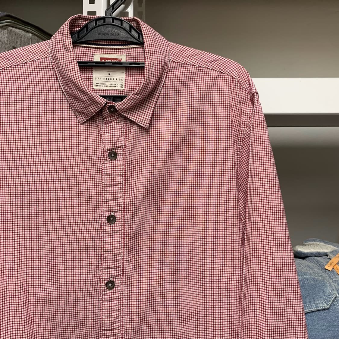 [M] 리바이스 핀체크 코튼셔츠 상품이미지1