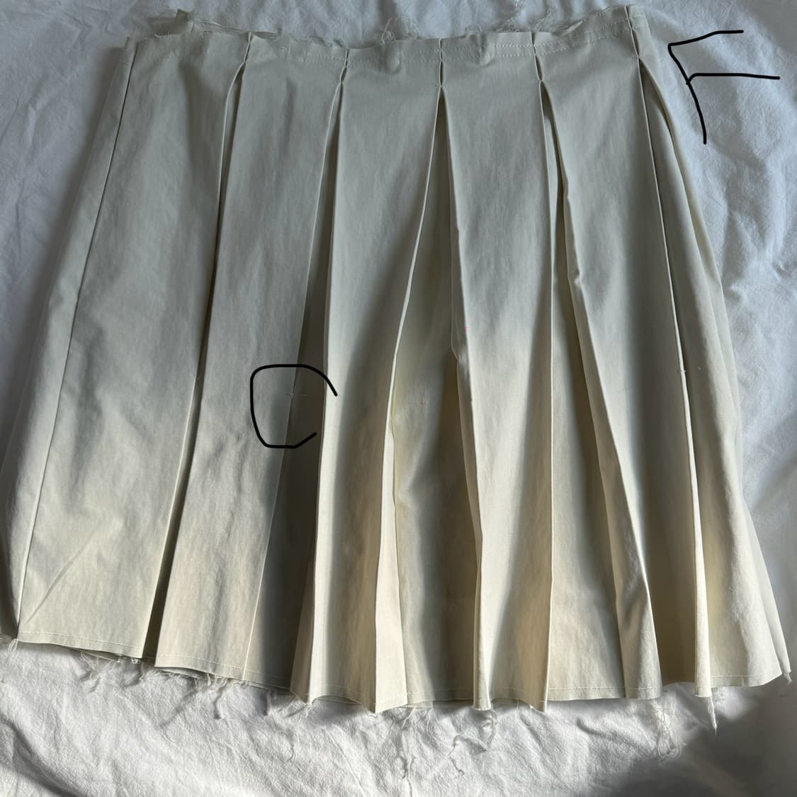 에옹쓰 STTS unbalance pleats skirt S 상품이미지2