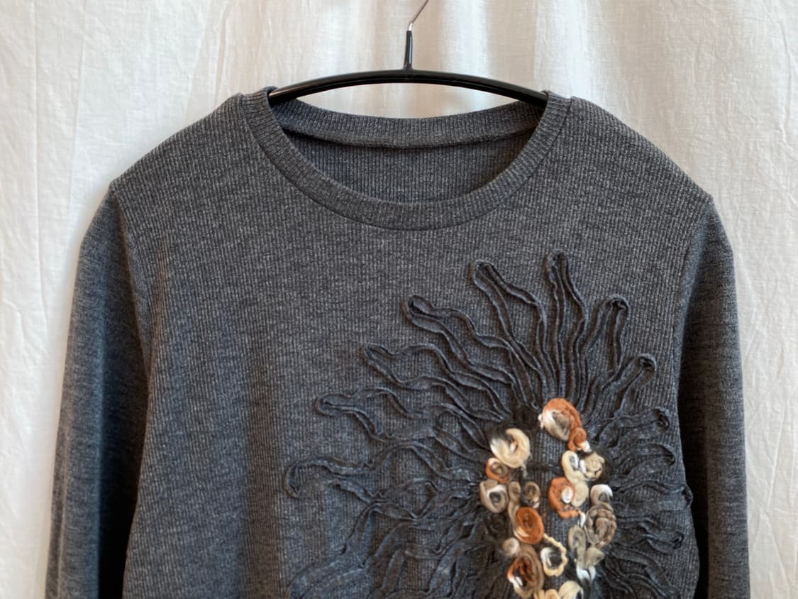 차콜 디테일 니트탑(M-L) 상품이미지3