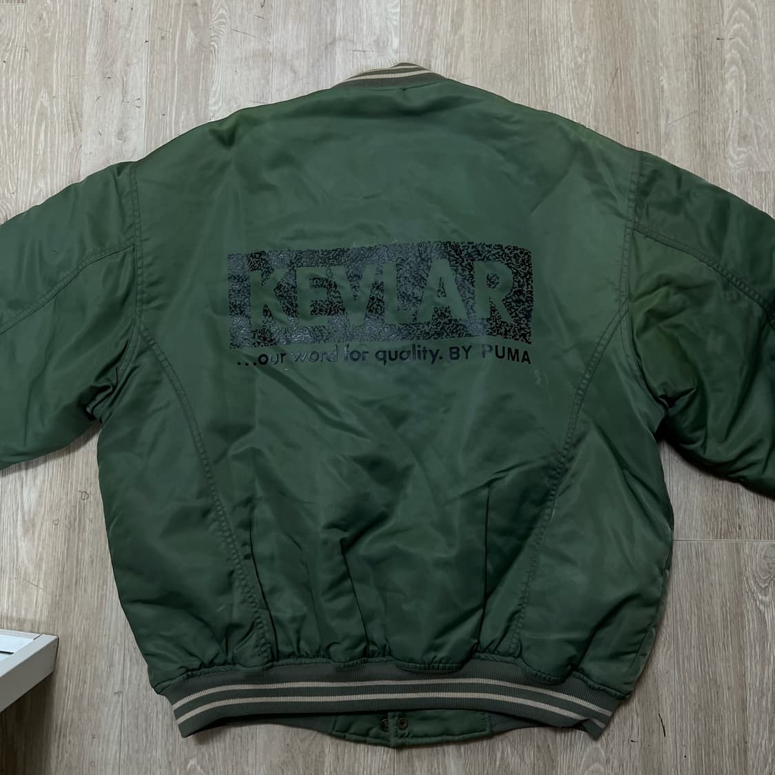 푸마 남성 빅로고 누빔 봄버 바시티자켓 L/100  상품이미지6