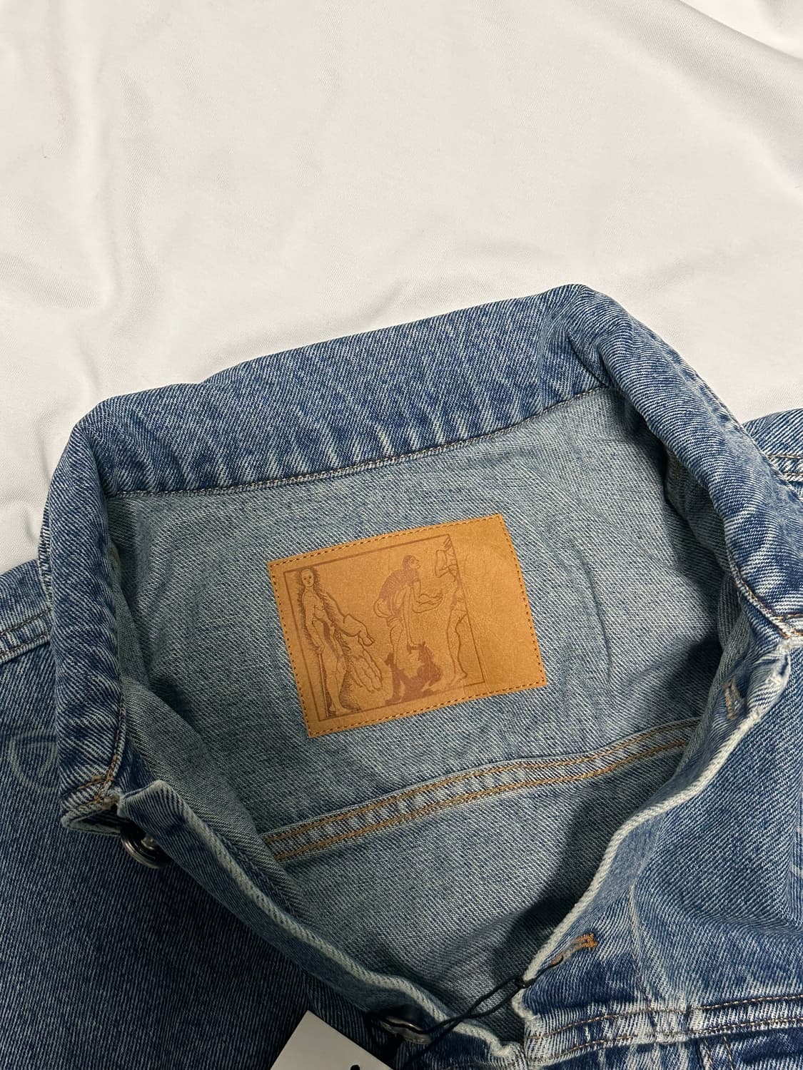 마틴로즈 r로고 데님 자켓 오버사이즈 상품이미지3