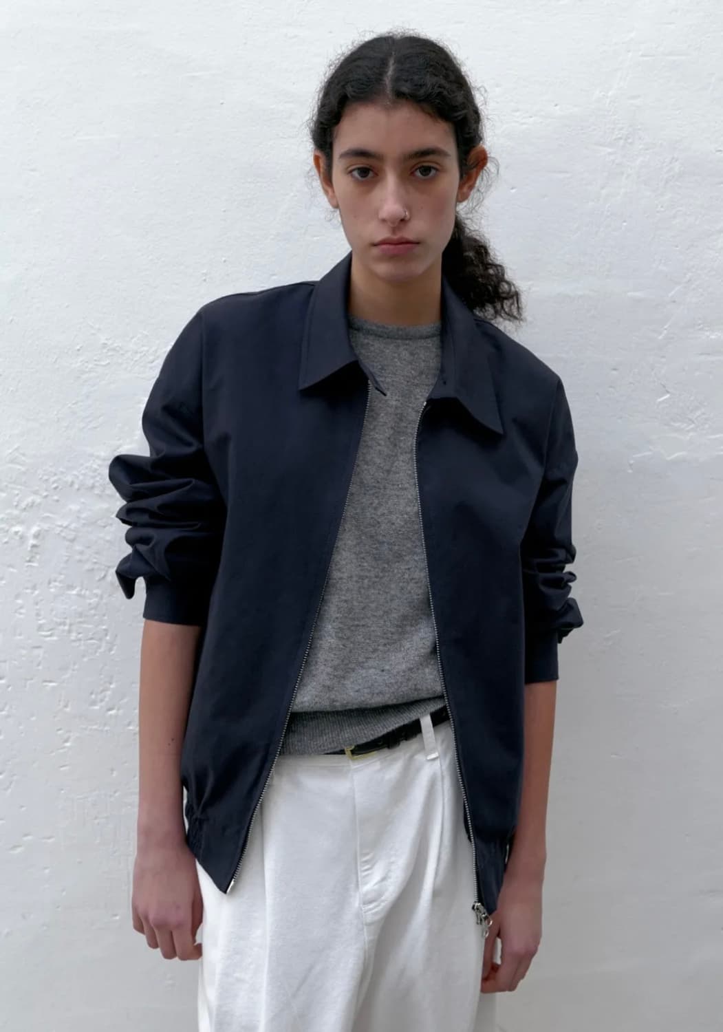 포저 poszer 코튼 블루종 자켓 네이비 상품이미지3