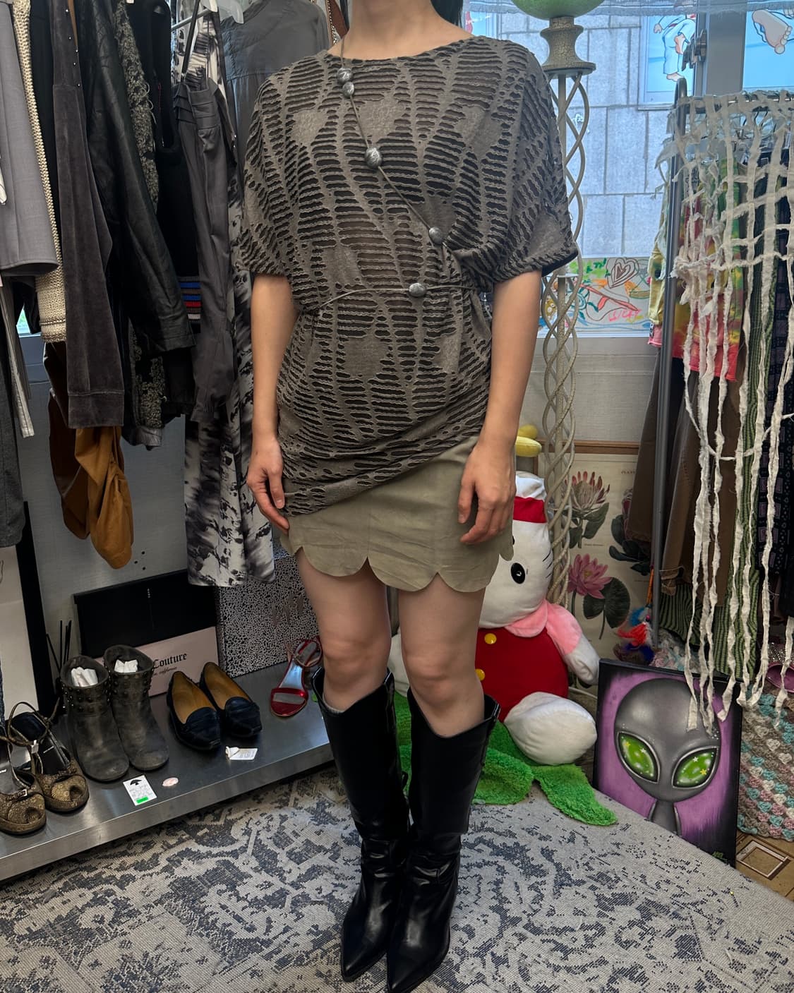 karma 스웨이드 스커트 상품이미지1