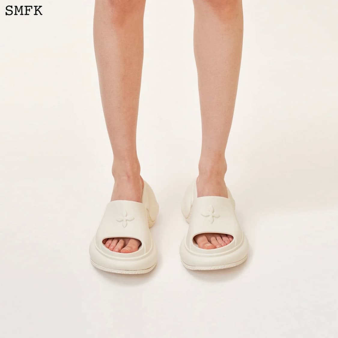 SMFK COMPASS WAVE 화이트 하이힐 범퍼 샌들 37 상품이미지3
