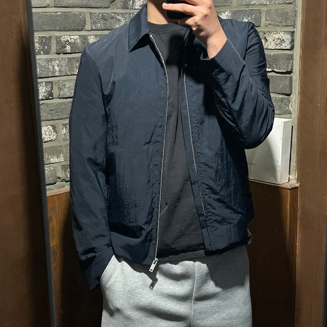 M) COS 코스 네이비 나일론 집업 자켓 상품이미지8