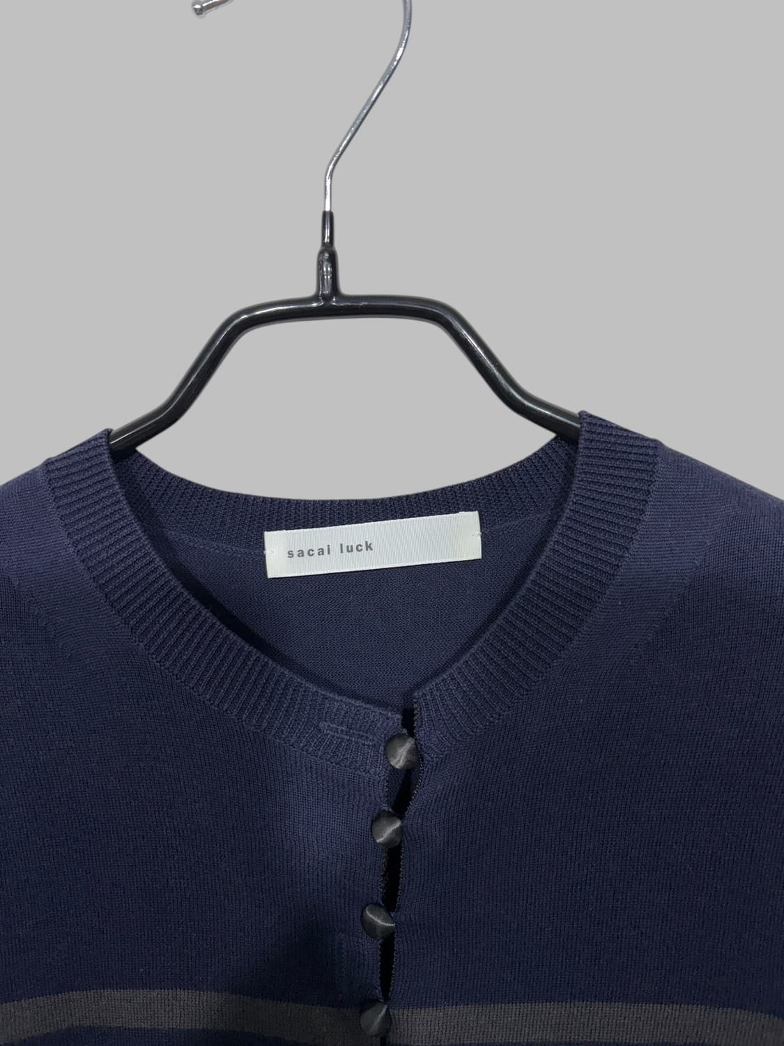 SACAI LUCK stripe cardigan navy 2  상품이미지4