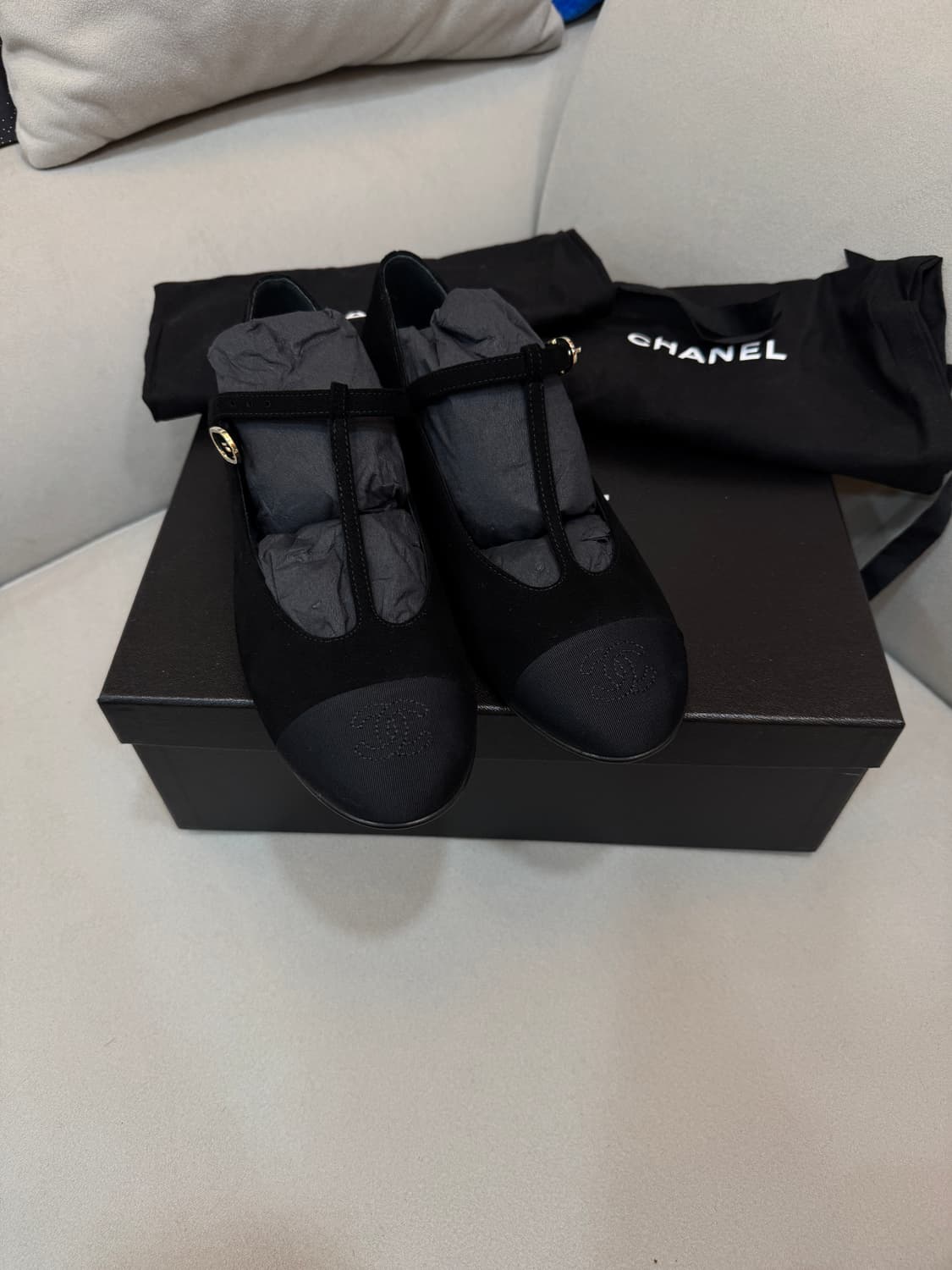 새상품 샤넬 메리제인 플랫슈즈 구두 36.5사이즈  상품이미지1