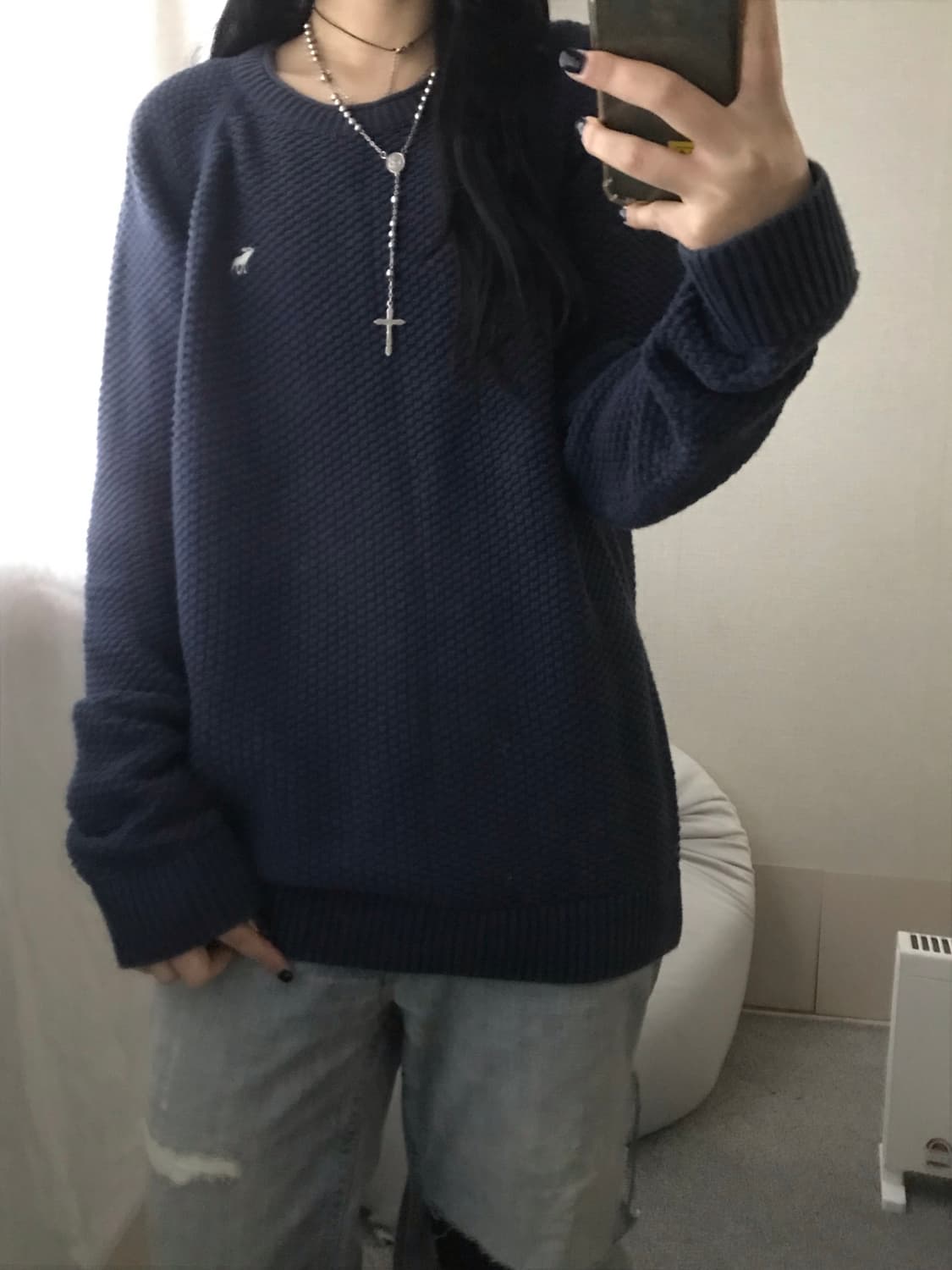 아베크롬비 네이비 루즈핏 니트 상품이미지6