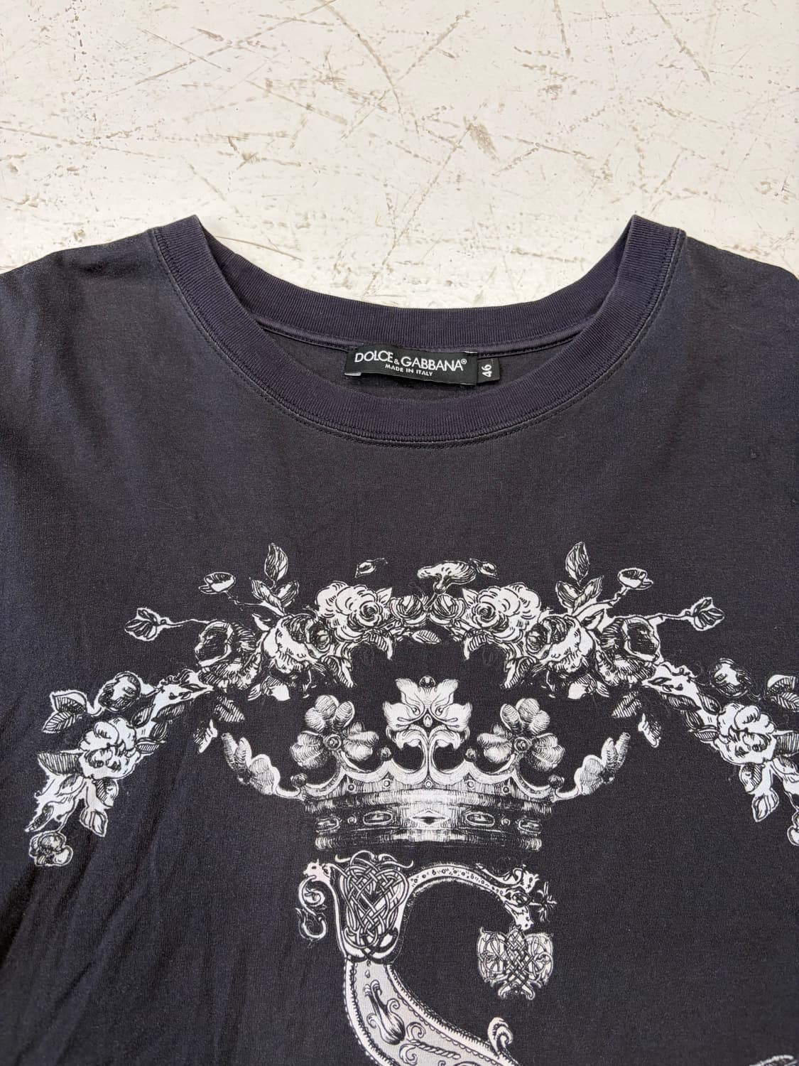 Dolce & Gabbana 크라운 S 그래픽 반팔 티셔츠 상품이미지4