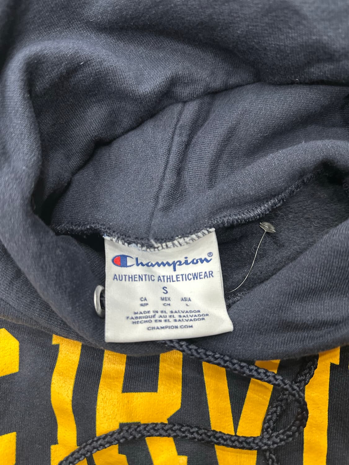 챔피온UCI 어바인 후드티 네이비 옐로우 s 상품이미지1