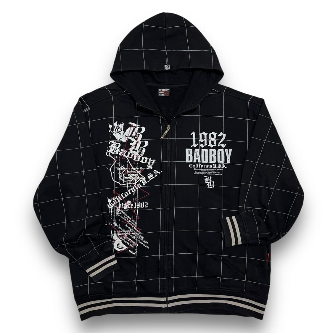 배드보이 00s 펑크 모드 레터링 시그니처 로고 후디 집업 상품이미지3