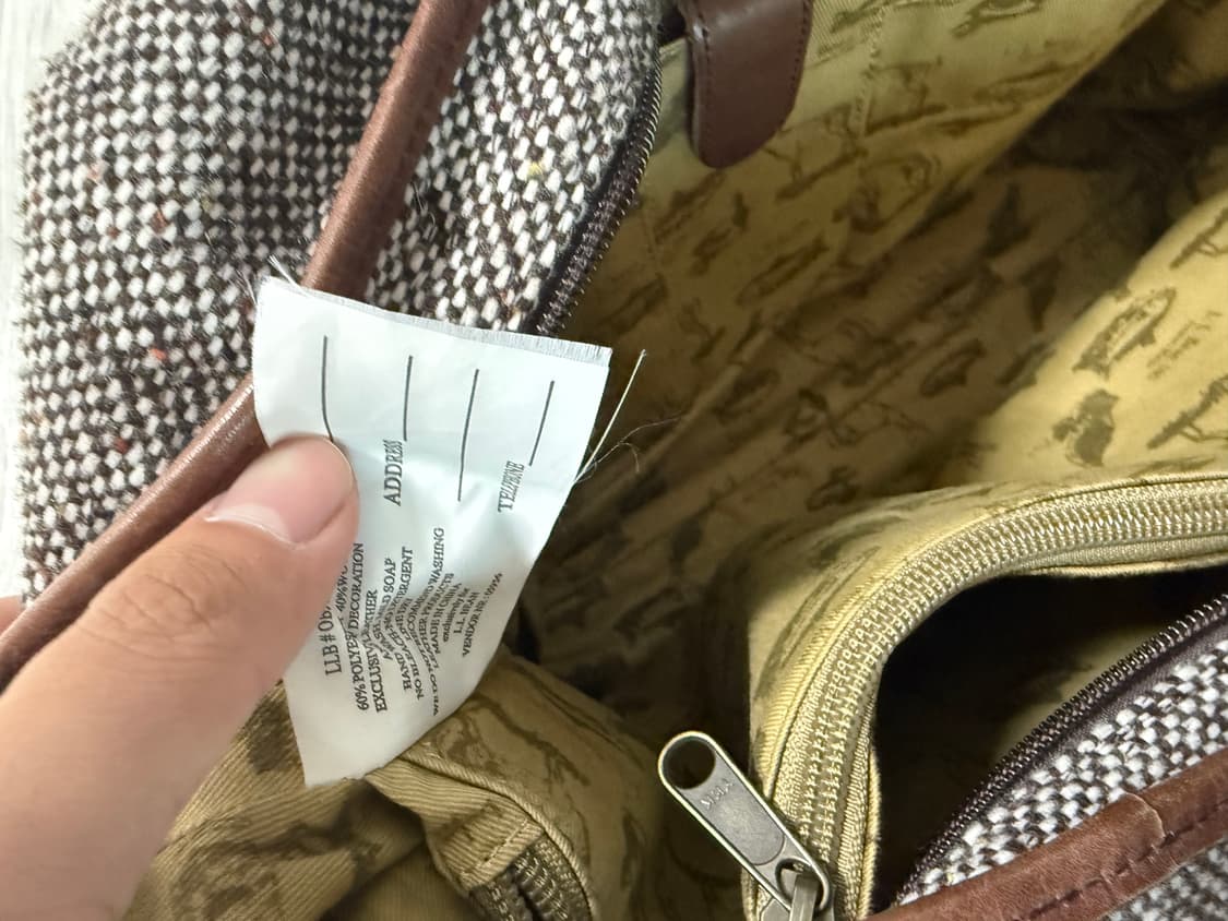 (OS)LLBEAN 엘엘빈 트위드 레더 토트백 상품이미지7