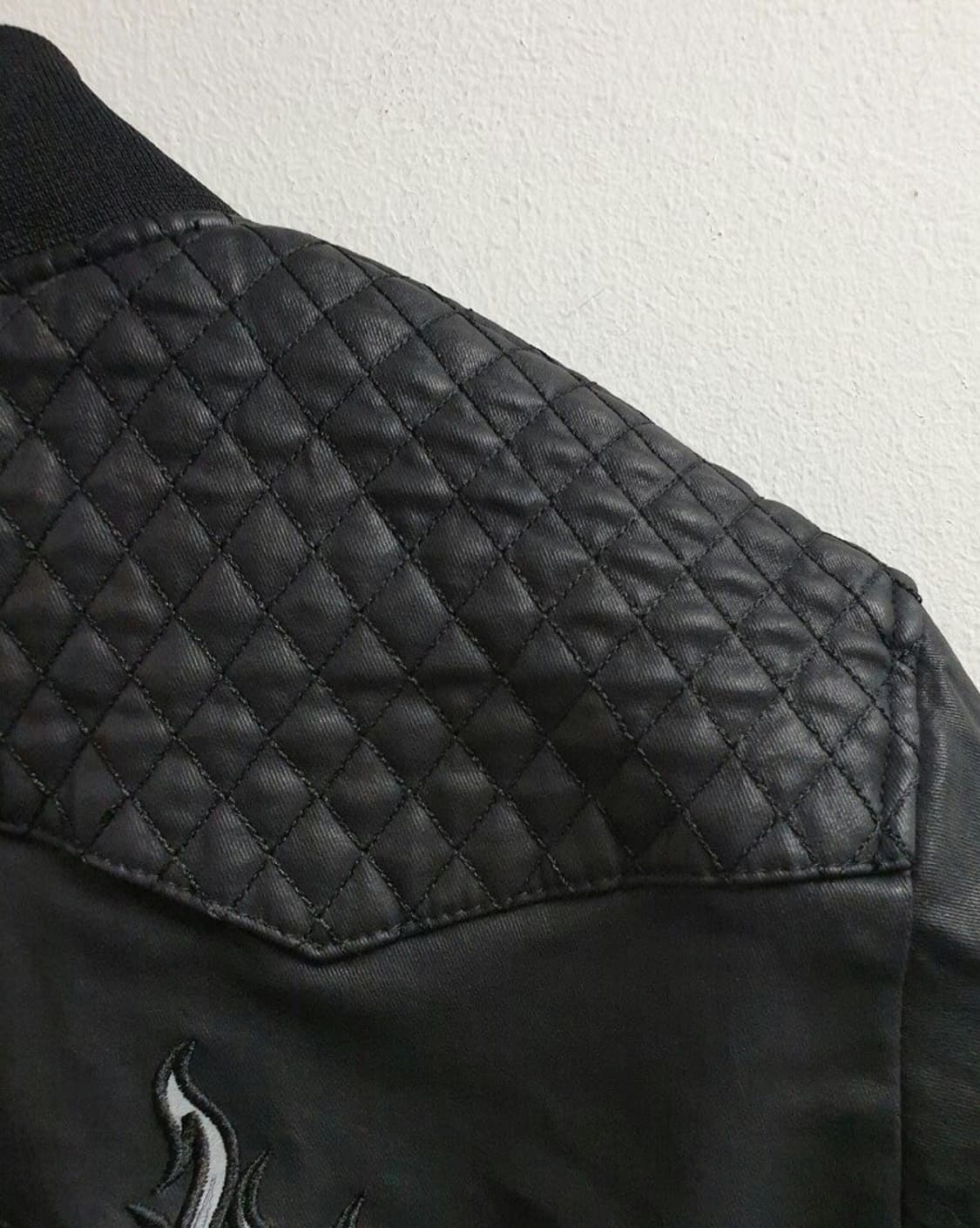 반사직자수 스컬 코팅스판 항공점퍼  상품이미지8