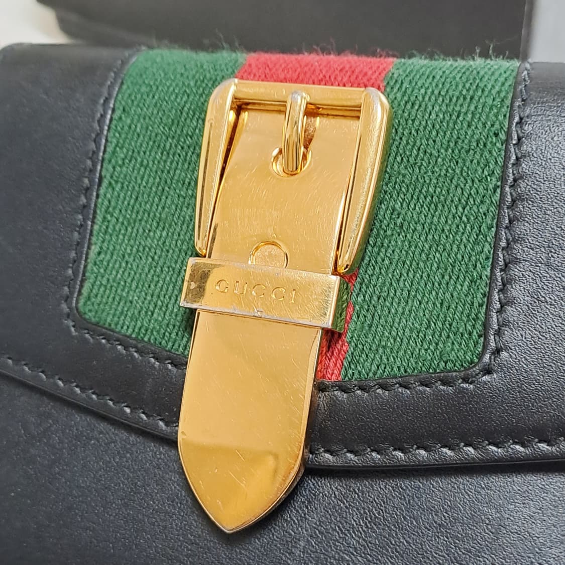 [100%/정품] 구찌 실비 트리이 폴드 지갑 블랙, 구찌지갑,구찌반지갑 상품이미지4