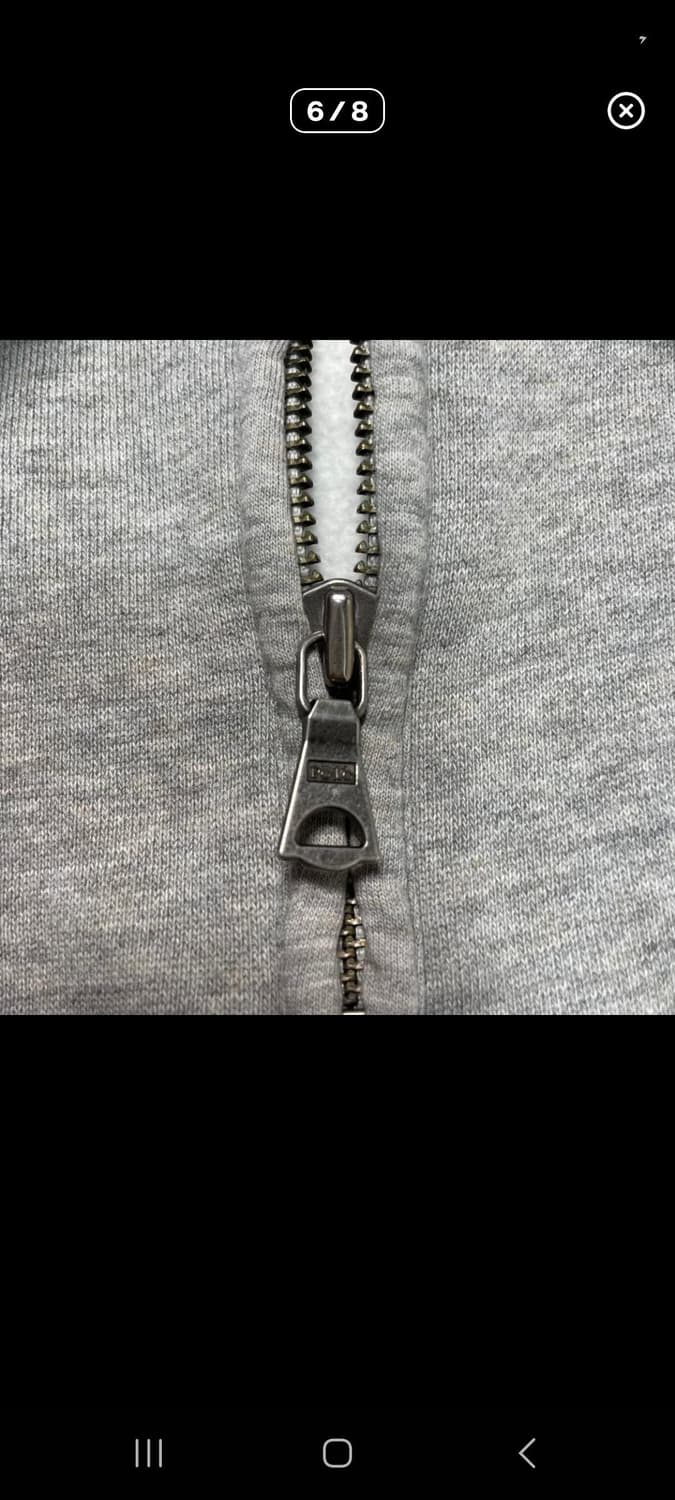 급처) 폴로 랄프로렌 그레이 기모 반집업 니트 L 상품이미지6