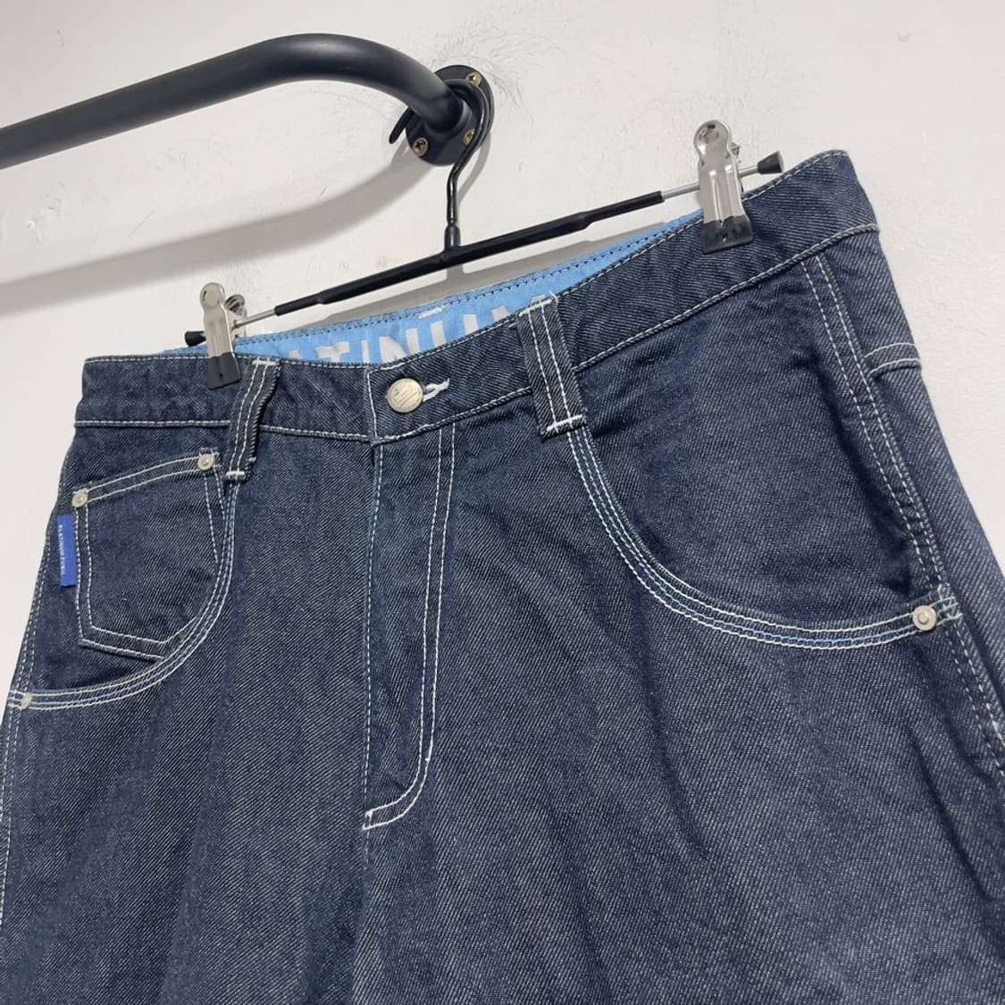 푸부 그리픽자수 데님 반바지 상품이미지4