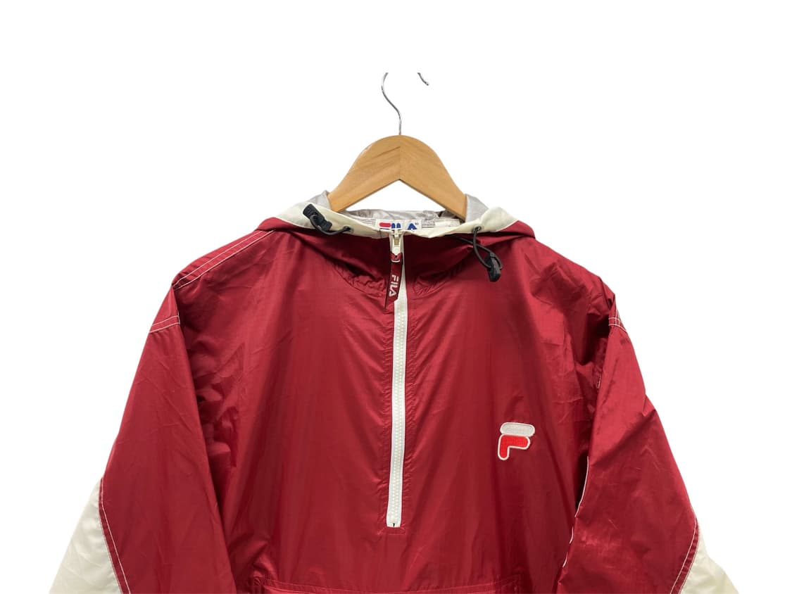 휠라 헤리티지 레드 아노락 바람막이 M 상품이미지3