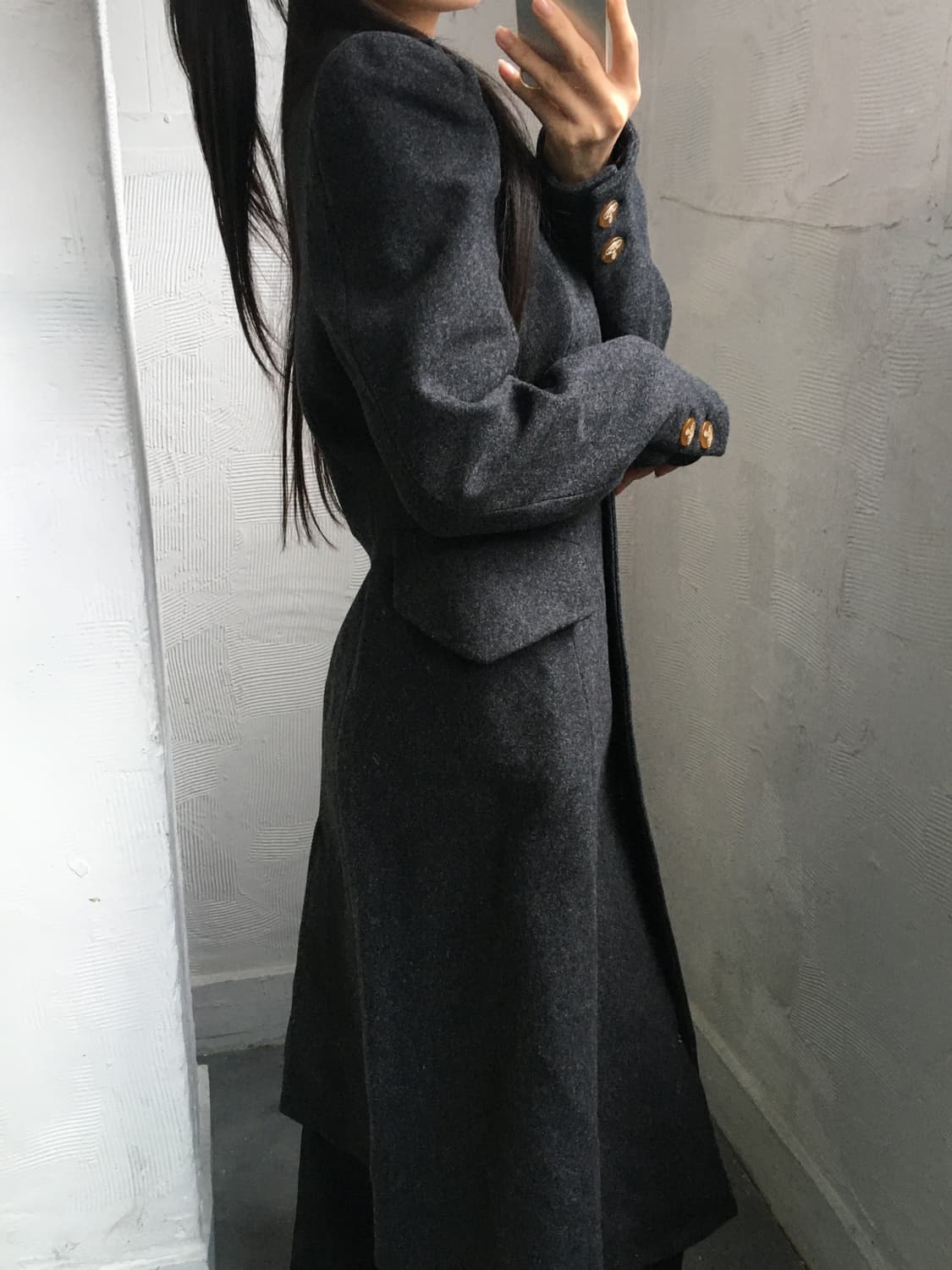 Vivienne Westwood 비비안웨스트우드 레드라벨 차콜 울 코트  상품이미지2