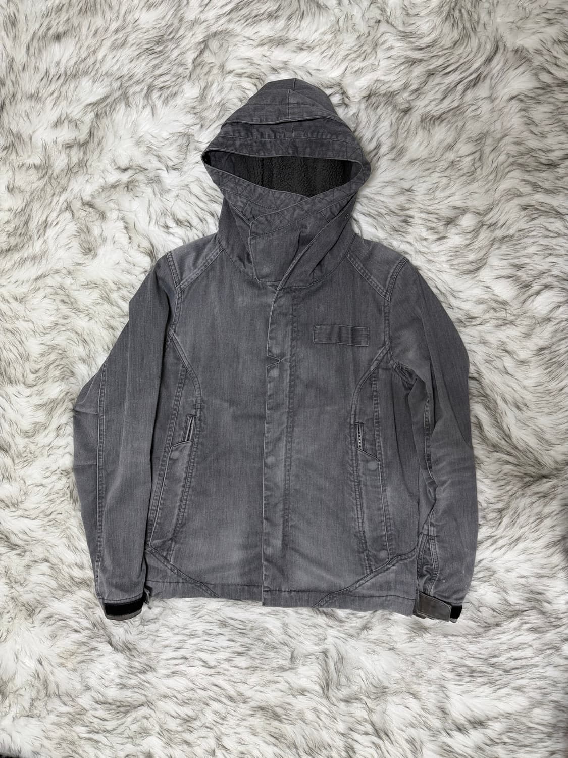 [S] 하레 밀리터리 하이 넥 후드 자켓 상품이미지1