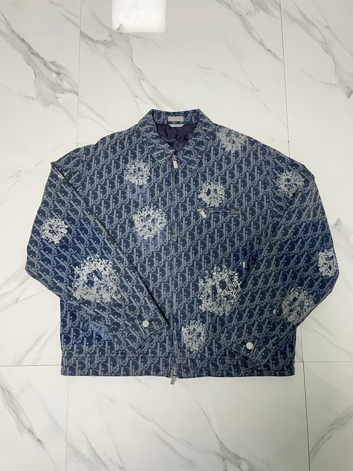 새상품 디올 x 데님티어스 오블리크 블루종 자켓 52 영수증O 상품이미지2