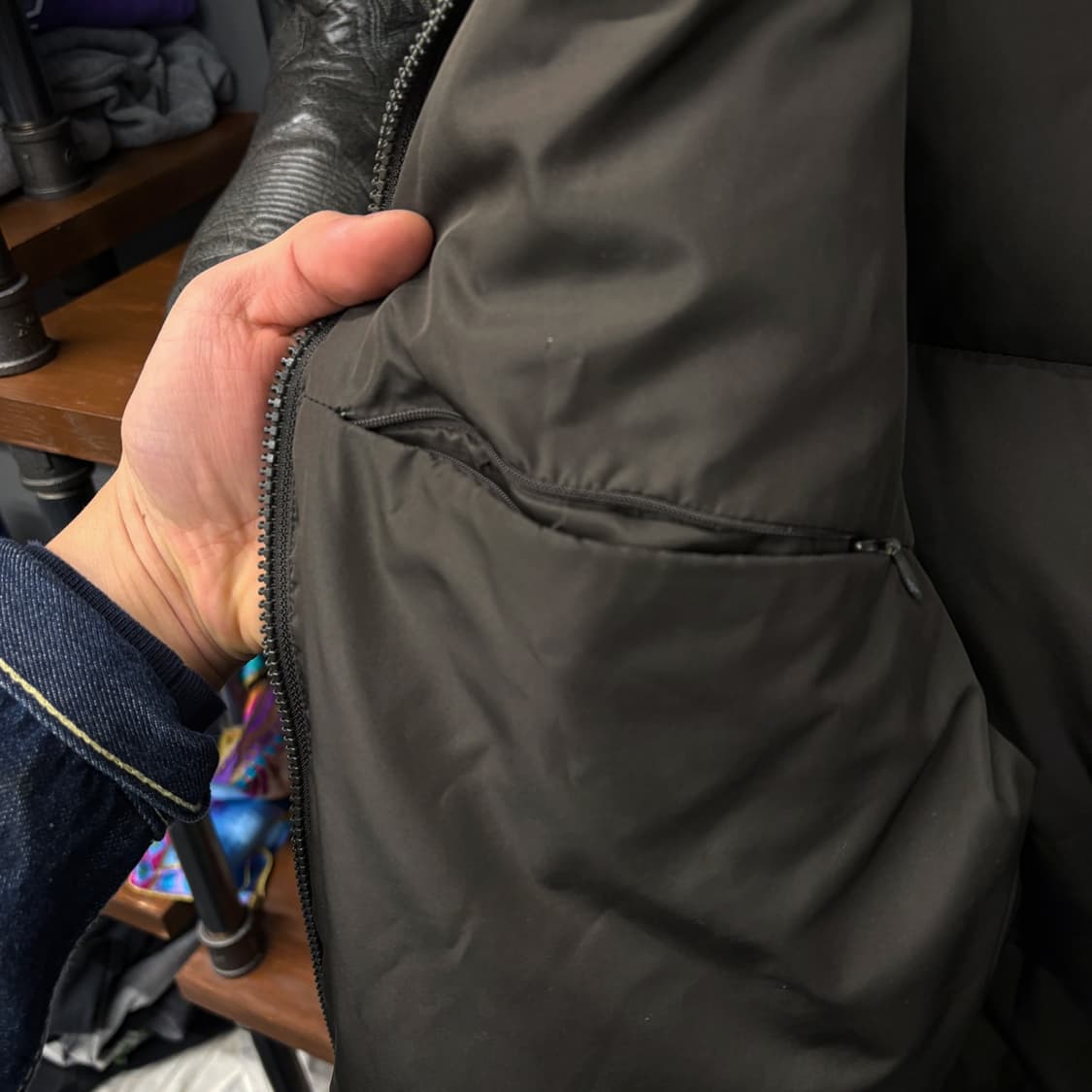 90s YSL 입생로랑 한국생산 빈티지핏 웰메이드 패딩 봄버자켓 N339 상품이미지5