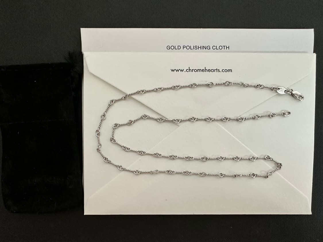 크롬하츠 화이트골드 트위스트체인 18인치 상품이미지1