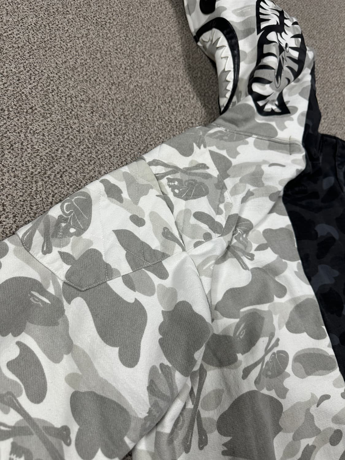 네이버후드x베이프 후드집업 XL 상품이미지9