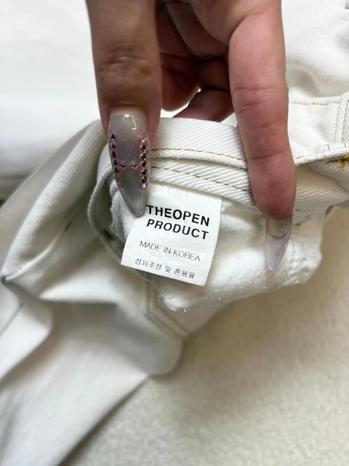 더오픈프로덕트 커팅 세미 와이드 데님 팬츠 PN6775 상품이미지8